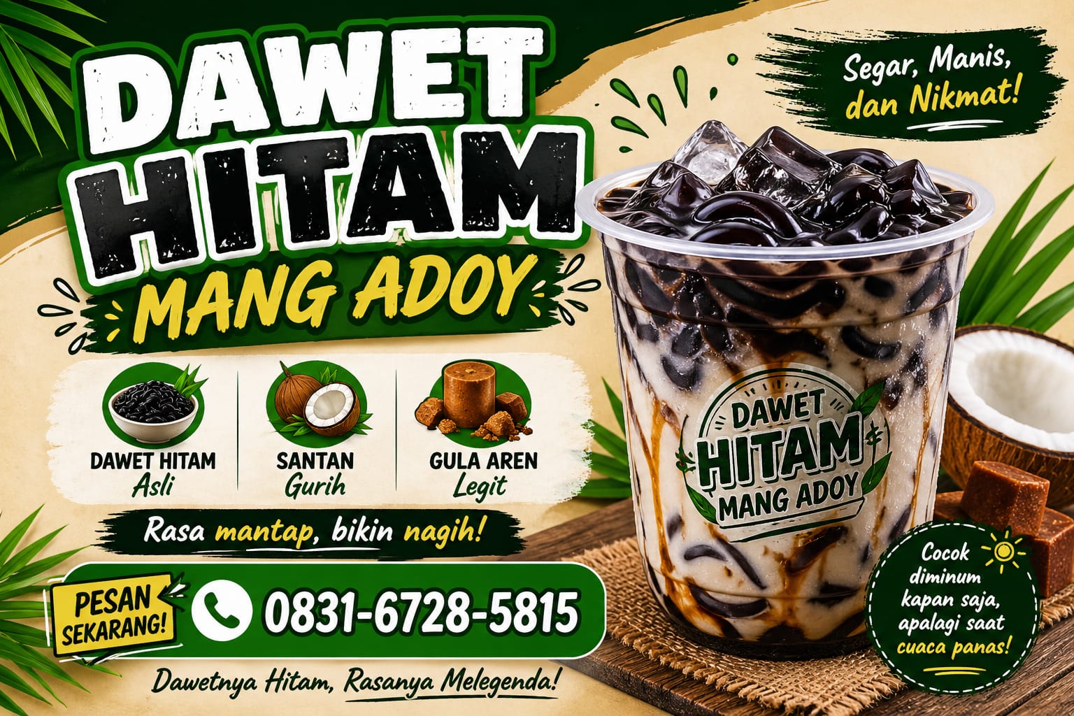 Gerobak Dawet Kang Adoy — Peluang Usaha Minuman Tanpa Modal